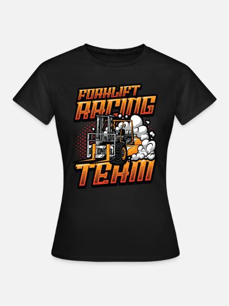 Gabelstapler-Rennteam - Frauen T-Shirt - Schwarz