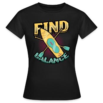 Trouver l’équilibre - T-shirt Femme - noir - Devant - AI Model Female 172 dark (172cm)