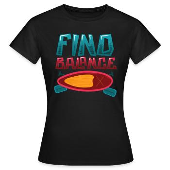 Trouver l’équilibre - T-shirt Femme - noir - Devant - AI Model Female 172 dark (172cm)