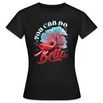 Détention de poisson betta - T-shirt Femme - noir - Devant - AI Model Female 172 dark (172cm)