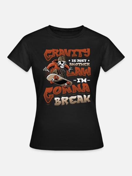 Skateboard Halfpipe, Tricks, Skateboarding - Frauen T-Shirt - Schwarz