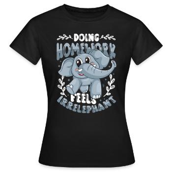 Doing homework doesn't feel good - Women's T-Shirt - black - Front - AI Model Female 172 dark (172cm)