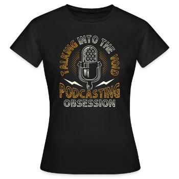 Parler dans le vide, l’obsession du podcasting - T-shirt Femme - noir - Devant - AI Model Female 172 dark (172cm)