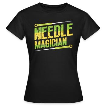 Needle magician, acupuncturist - Women's T-Shirt - black - Front - AI Model Female 172 dark (172cm)