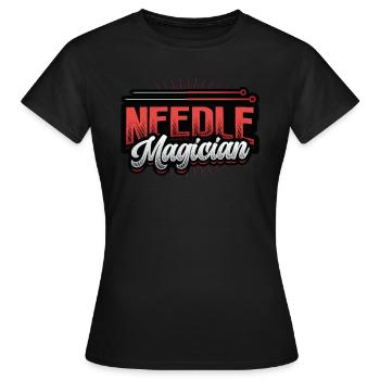 Needle magician, acupuncturist - Women's T-Shirt - black - Front - AI Model Female 172 dark (172cm)