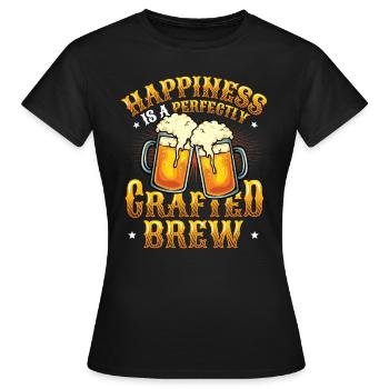 Bierbrauen und Braumeister-Glück In Perfektion - Frauen T-Shirt - Schwarz - Vorne - AI Model Female 172 dark (172cm)