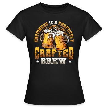 Bierbrauen und Braumeister-Glück In Perfektion - Frauen T-Shirt - Schwarz - Vorne - AI Model Female 172 dark (172cm)