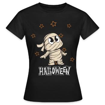 Halloween Mumie - Frauen T-Shirt - Schwarz - Vorne - AI Model Female 172 dark (172cm)