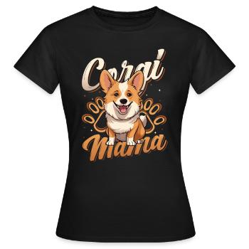 Corgi Mama - Cute Corgi Mama - Women's T-Shirt - black - Front - AI Model Female 172 dark (172cm)