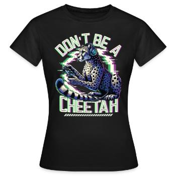 Jeux vidéo Cheetaah Esport Gaming Nerd Gamer - T-shirt Femme - noir - Devant - AI Model Female 172 dark (172cm)