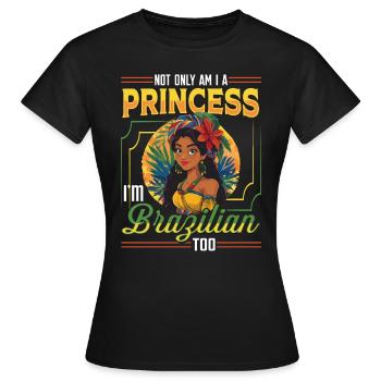 Mädchen Brazilianische Herkunft Brasilien - Frauen T-Shirt - Schwarz - Vorne - AI Model Female 172 dark (172cm)