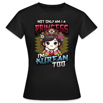 Mädchen Koreanische Herkunft Südkorea - Frauen T-Shirt - Schwarz - Vorne - AI Model Female 172 dark (172cm)