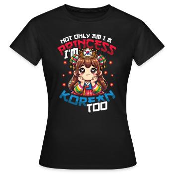 Mädchen Koreanische Herkunft Südkorea - Frauen T-Shirt - Schwarz - Vorne - AI Model Female 172 dark (172cm)