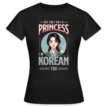 Mädchen Koreanische Herkunft Südkorea - Frauen T-Shirt - Schwarz - Vorne - AI Model Female 172 dark (172cm)