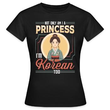 Mädchen Koreanische Herkunft Südkorea - Frauen T-Shirt - Schwarz - Vorne - AI Model Female 172 dark (172cm)
