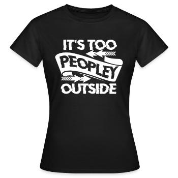 People Hate People Provocation Gift - T-shirt Femme - noir - Devant - AI Model Female 172 dark (172cm)
