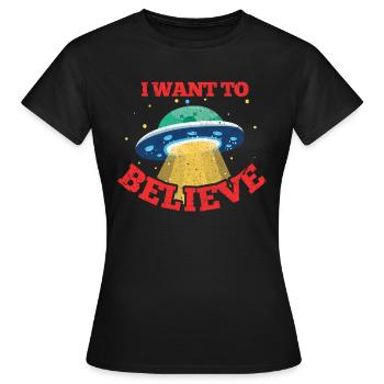 UFO - Women's T-Shirt - black - Front - AI Model Female 172 dark (172cm)