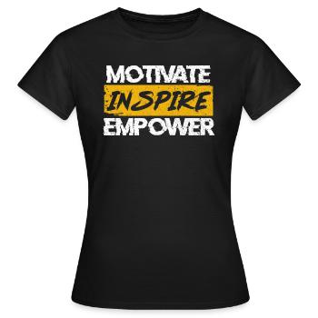 motivation - T-shirt Femme - noir - Devant - AI Model Female 172 dark (172cm)