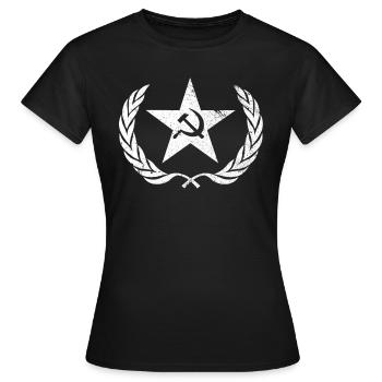 Russia - Women's T-Shirt - black - Front - AI Model Female 172 dark (172cm)