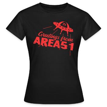Zone 51 - T-shirt Femme - noir - Devant - AI Model Female 172 dark (172cm)