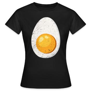 Ei - Frauen T-Shirt - Schwarz - Vorne - AI Model Female 172 dark (172cm)