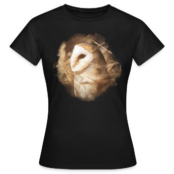 Schleiereule Schatzi - Frauen T-Shirt - Schwarz - Vorne - AI Model Female 172 dark (172cm)