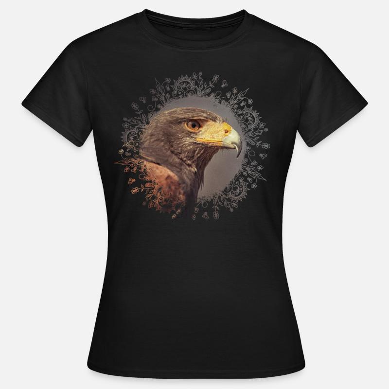 Harris Hawk Mandala - Frauen T-Shirt - Schwarz