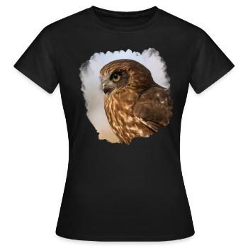 Kauz Design - Frauen T-Shirt - Schwarz - Vorne - AI Model Female 172 dark (172cm)