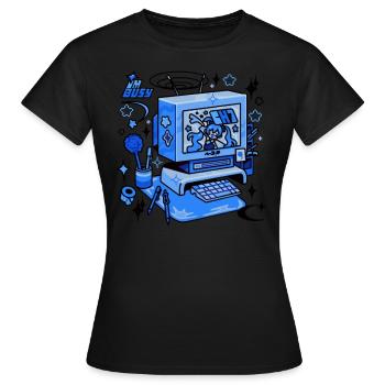 Nostalgie-PC - Frauen T-Shirt - Schwarz - Vorne - AI Model Female 172 dark (172cm)