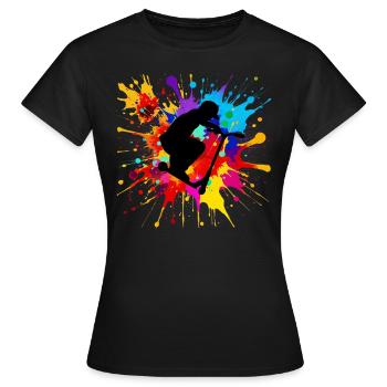 Cascade en scooter - T-shirt Femme - noir - Devant - AI Model Female 172 dark (172cm)