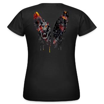 Angelwings,Wings,Dark,Colorful,Darkangel, Gothic,Lion - T-shirt Femme - noir - Dos - AI Model Female 172 dark (172cm)