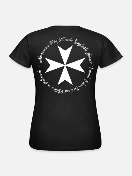 Croix de l'Ordre des Hospitaliers - T-shirt Femme - noir