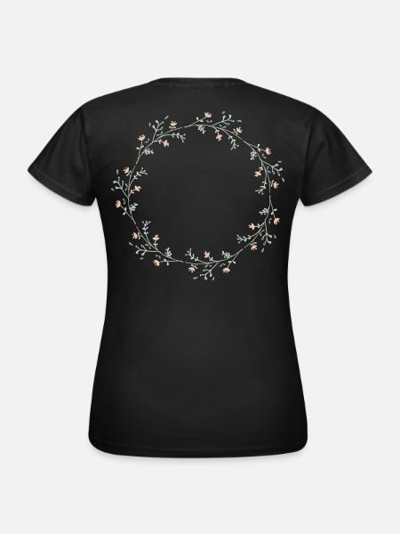 Blumen - Frauen T-Shirt - Schwarz