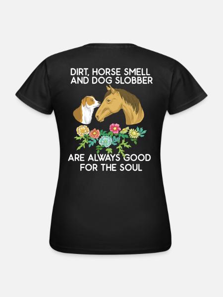 Dog horse dog lover gift - Women's T-Shirt - black