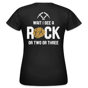 Géologie Pierre de Géologie Cadeau - T-shirt Femme - noir - Dos - AI Model Female 172 dark (172cm)