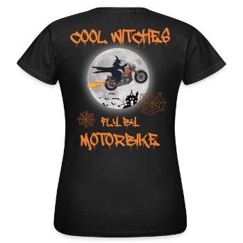 Sorcières cool Motobike - Bike Chopper - T-shirt Femme - noir - Dos - AI Model Female 172 dark (172cm)