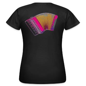 Chic couleur accordéon - Cadeau - T-shirt Femme - noir - Dos - AI Model Female 172 dark (172cm)