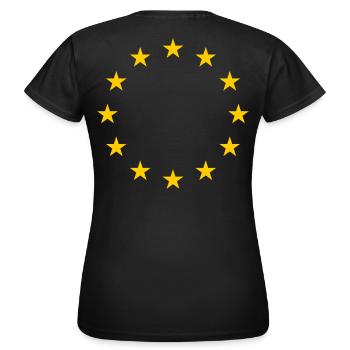 L’Europe - T-shirt Femme - noir - Dos - AI Model Female 172 dark (172cm)