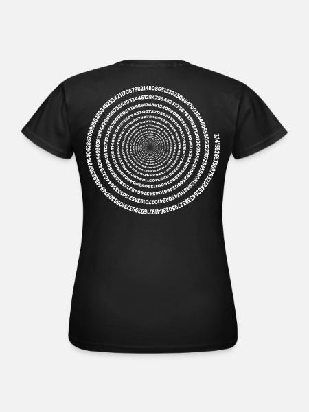 Funny Pi Day Spiral Pi Math Tee per Pi Day 3 14 - Dame-T-shirt - sort