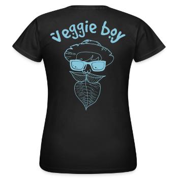 Veggie - Frauen T-Shirt - Schwarz - Hinten - AI Model Female 172 dark (172cm)