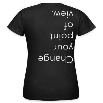 Changez votre point de vue, Typographie - T-shirt Femme - noir - Dos - AI Model Female 172 dark (172cm)