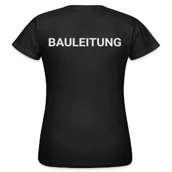 Bauleitung - Bauleiter Geschenk - Frauen T-Shirt - Schwarz - Hinten - AI Model Female 172 dark (172cm)