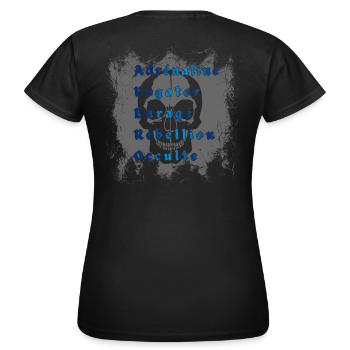 T-Shirt APERO Metal Festival - Frauen T-Shirt - Schwarz - Hinten - AI Model Female 172 dark (172cm)