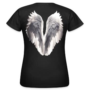 Ailes d’ange - T-shirt Femme - noir - Dos - AI Model Female 172 dark (172cm)
