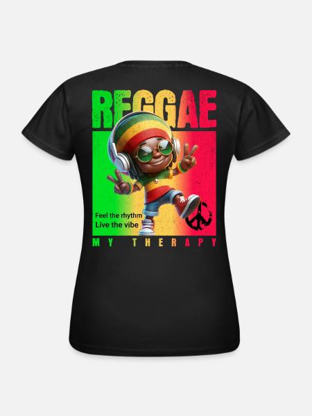 Reggae my therapy Rastaman - Frauen T-Shirt - Schwarz