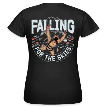 Tomber dans le ciel - T-shirt Femme - noir - Dos - AI Model Female 172 dark (172cm)