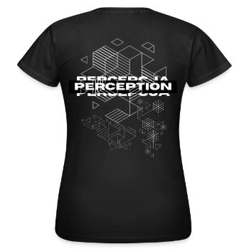 Perception Géométrie Mystique - T-shirt Femme - noir - Dos - AI Model Female 172 dark (172cm)
