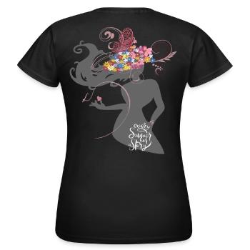 Girl Sommer - Frauen T-Shirt - Schwarz - Hinten - AI Model Female 172 dark (172cm)