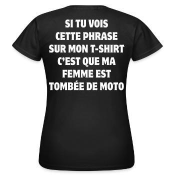 motorcycle, biker, biker, biker humor - Women's T-Shirt - black - Back - AI Model Female 172 dark (172cm)