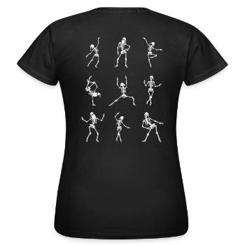 Dynamic dance silhouettes - Women's T-Shirt - black - Back - AI Model Female 172 dark (172cm)